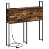 vidaXL Opberghoofdbord met Oplaadstation Gerookt eiken 83 x 15 x 98 cm