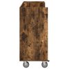 vidaXL Golfkast met wiel Effen Gerookt eiken 120 x 45 x 98 cm