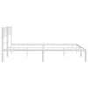 vidaXL Bedframe met hoofdbord metaal wit 193x203 cm