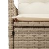 vidaXL 5-delige Tuinset met kussens poly rattan beige