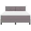 vidaXL Boxspring bed met matras met hoofdeinde Taupe 140 x 190 cm Stof