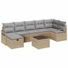 vidaXL Bankstel met kussen 5 pcs poly rattan