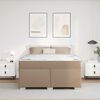 vidaXL Bedframe met matras Cappuccino 140 x 200 cm Stof