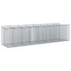 vidaXL Gabion Verhoogd Bed 4 st 400 x 100 x 100 cm zilver