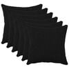 vidaXL Kussensloop 6 st HEERLEN Zwart 30 x 30 cm Boucl&eacute;