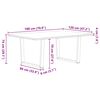 vidaXL Eettafel rechthoekig 180x120x74 cm massief eikenhout