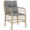 vidaXL 7-delige Tuinset met kussens poly rattan gemengd beige
