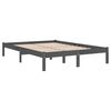 vidaXL Bedframe massief hout grijs 180x200 cm