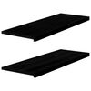 vidaXL Vensterbanken 2 st 110x40x2 cm massief eikenhout bruin-zwart