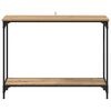 vidaXL Wandtafel met plank artisanaal eikenkleurig 101 x 30.5 x 75 cm