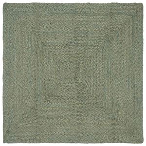 vidaXL Vloerkleden Rechthoekig Olijfgroen 120 x 120 cm Jute