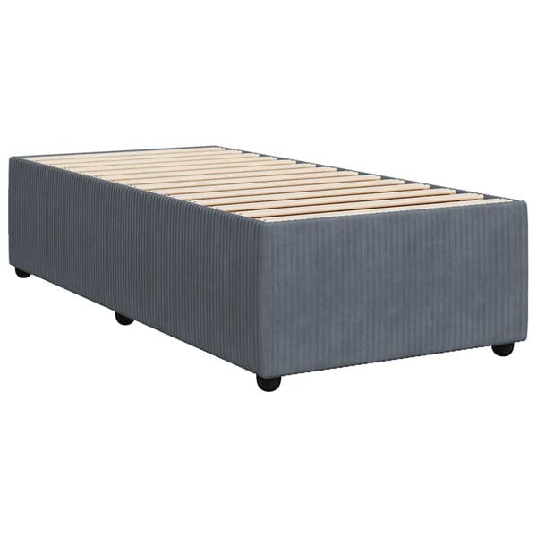 vidaXL Bedframe zonder matras 80x200 cm fluweel donkergrijs