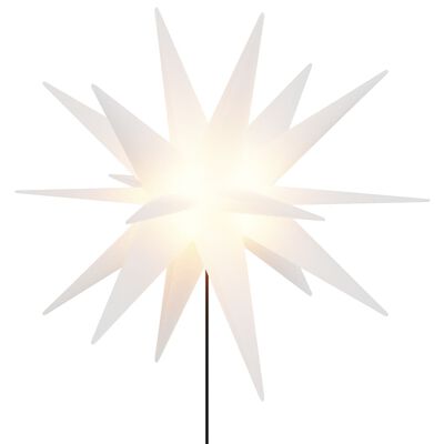 vidaXL Kerstlamp met grondpin en LED inklapbaar 57 cm wit