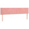 vidaXL Boxspring met matras en LED fluweel roze 180x200 cm