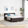 vidaXL Boxspringbed met matras Donkerbruin 140 x 190 cm Stof