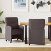 vidaXL Dining Stoelen met Wielen 2 pcs Donkerbruin 57 x 67 x 95 cm