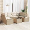 vidaXL Tuin Sofa Set met kussen 8 pcs Beige en Cr&egrave;me poly rattan