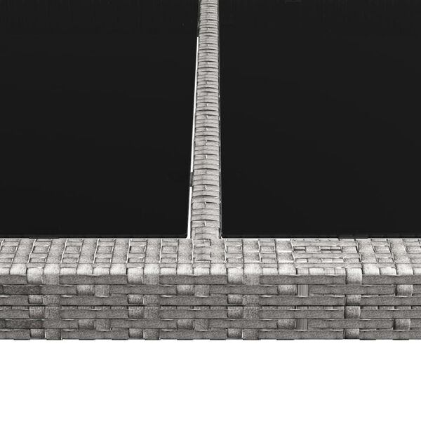 vidaXL Tuintafel 200x150x74 cm poly rattan grijs