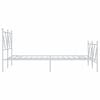 vidaXL Bedframe met hoofd- en voeteneinde metaal wit 120x200 cm