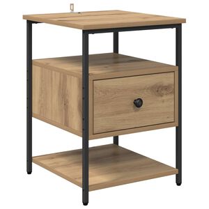 vidaXL Nachtkastje Artisan Eiken 40 x 42 x 56 cm Bewerkt hout