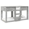 vidaXL Bunk Bed voor Kinderen Beton Grijs 75 x 190 cm Bewerkt hout