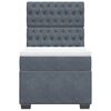 vidaXL Boxspring met matras fluweel donkergrijs 100x200 cm