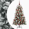 vidaXL Kunstkerstboom met scharnierende takken en kerstballen 150 cm