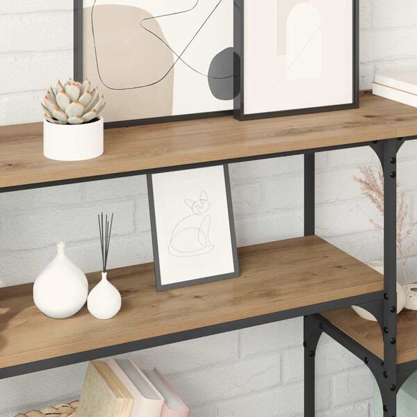 vidaXL Wandtafel Artisan Eiken 150 x 29 x 76,5 cm Bewerkt hout