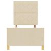 vidaXL Bedframe met hoofdeinde Cr&egrave;me 80 x 200 cm Stof