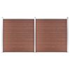 vidaXL Schutting 353x186 cm HKC bruin