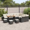 vidaXL Tuinbankenset 13 pcs Zwart poly rattan