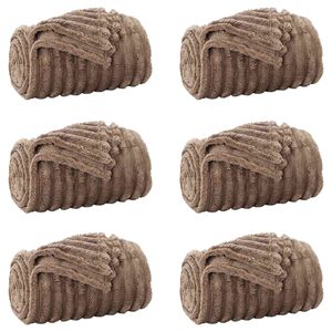 vidaXL Kleden 6 st Camel 270 x 240 cm 10.34 kg Fleece