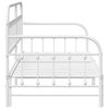 vidaXL Bedframe voor een daybed met hoofdeinde Wit 107 x 203 cm Staal