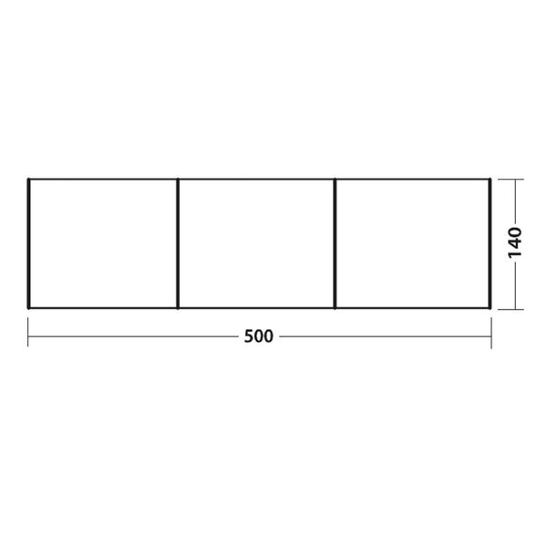 Easy Camp Windscherm 500x140 cm grijs