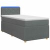 vidaXL Boxspringbed met matras Donkergrijs 80 x 200 cm Stof