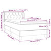 vidaXL Boxspring met matras stof lichtgrijs 80x200 cm