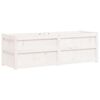 vidaXL Plantenbak 150x50x50 cm massief grenenhout wit