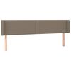 vidaXL Hoofdbord LED 203x16x78/88 cm stof taupe