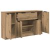vidaXL Dressoir met lade 3 pcs Artisan Eiken Bewerkt hout