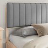 vidaXL Bedframe met Gevoerd Hoofdgedeelte Lichtgrijs 180 x 200 cm
