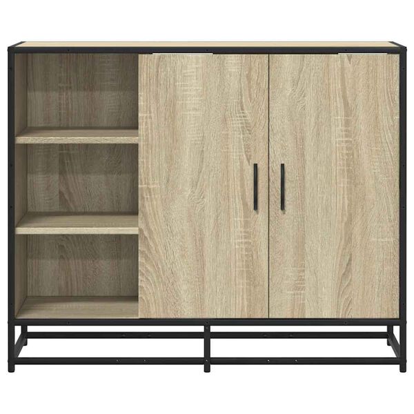 vidaXL Dressoir 92x35x76 cm bewerkt hout sonoma eikenkleurig