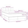 vidaXL Boxspring met matras stof zwart 120x200 cm