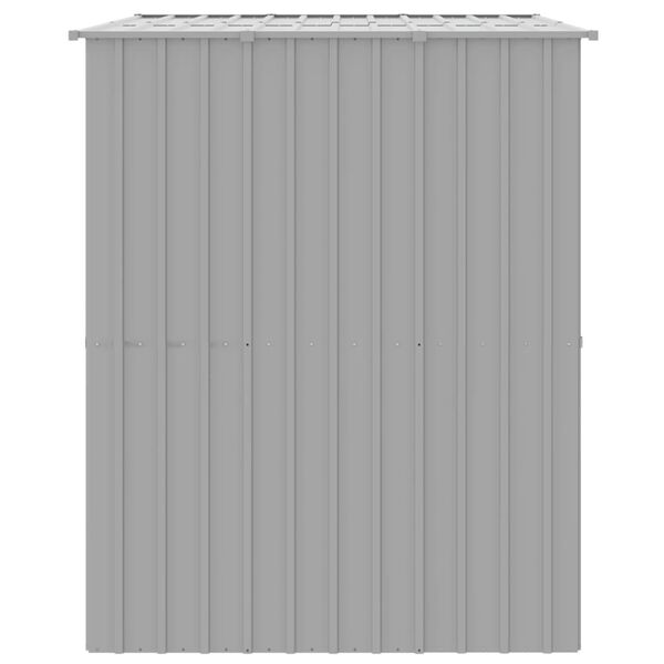 vidaXL Hondenhok met dak 214x153x181 cm gegalvaniseerd staal grijs