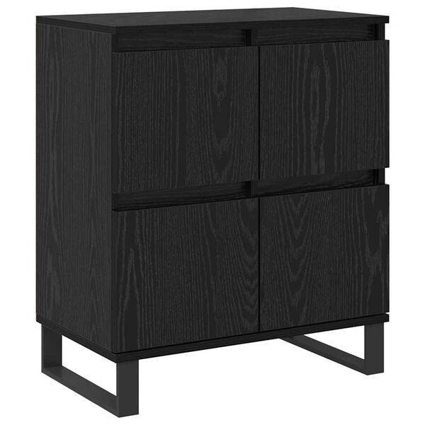 vidaXL Dressoir Zwart Eiken 60 x 35 x 70 cm