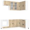 vidaXL Keukenblok PORTO 8 st Sonoma Eiken Bewerkt hout