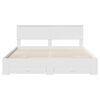 vidaXL Bedframe met hoofdeinde met lade Wit 200 x 200 cm Bewerkt hout