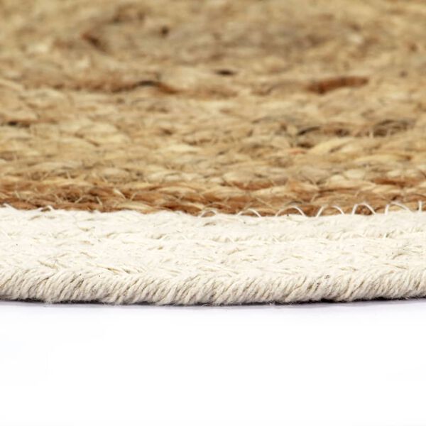 vidaXL Placemats 6 st rond 38 cm jute en katoen natuurlijk