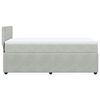 vidaXL Boxspring met matras fluweel lichtgrijs 80x200 cm