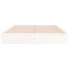 vidaXL Bedframe massief hout wit 150x200 cm