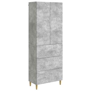 vidaXL Kastenset 2 st 66 x 34,5 x 90 cm Bewerkt hout Betongrijs